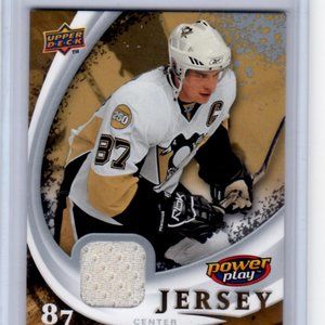 Superstar Sidney Crosby 2008/2009 Game-Used Jersey Power Play Hockey Card PP-SC